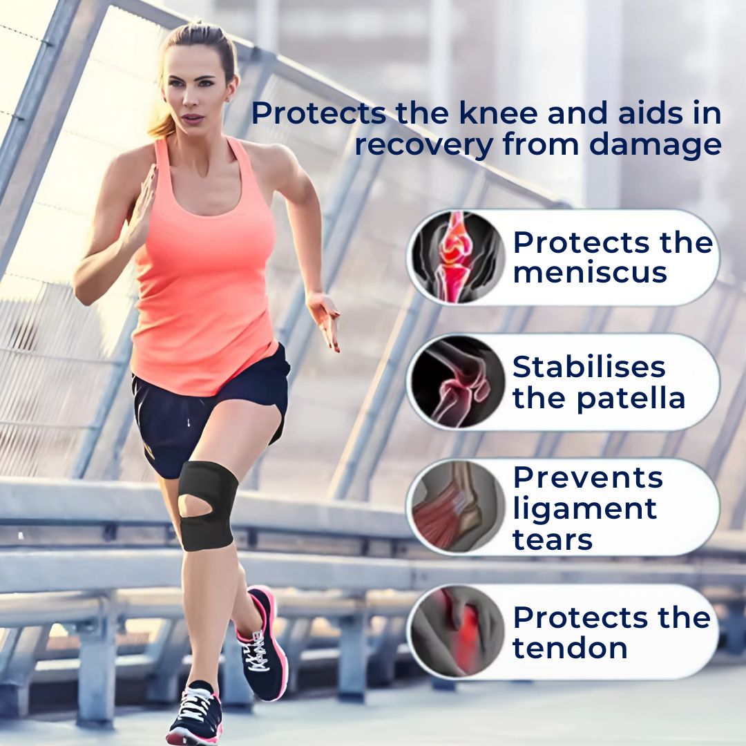 Knee Pads (Unisex) | Spring-Assist Support & Tension Strap | Custom Fit | Pain Relief