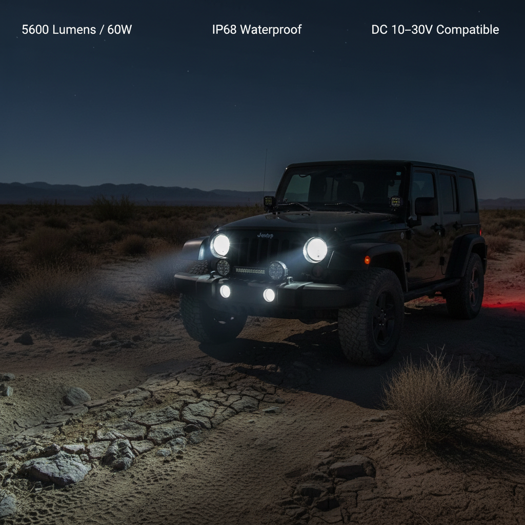 LED Driving Light for Car & 4x4 | Long-Range Spotlight | Aluminum Housing & Mountable