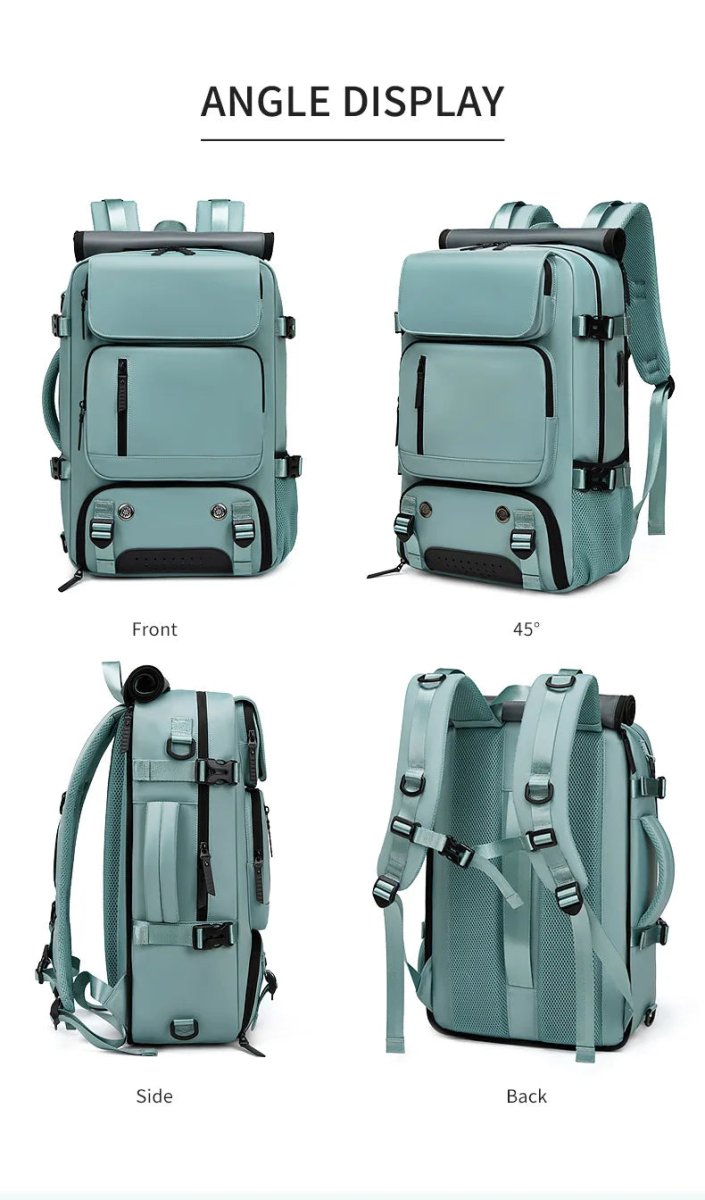 Large Travel Backpack | Waterproof & Anti-Theft | USB Port & Shoe Compartment | Fits 15.6 in Laptop
