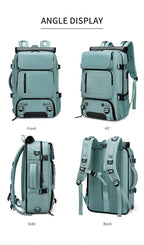 Large Travel Backpack | Waterproof & Anti-Theft | USB Port & Shoe Compartment | Fits 15.6 in Laptop