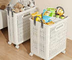 Laundry Basket | Wheeled Foldable Design | Lightweight & Easy-Clean | Space-Saving