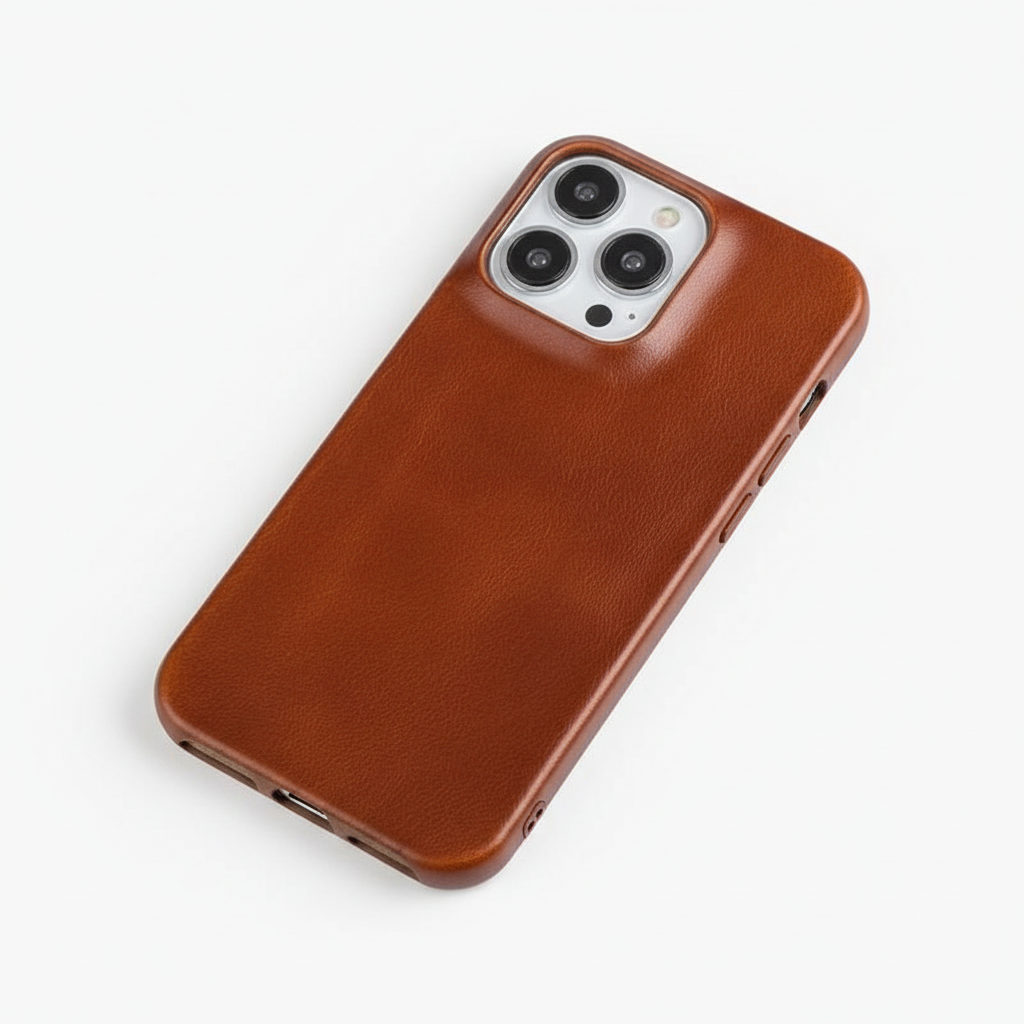 Leather Phone Case | Oil-Wax Finish | Built-In Magnetic Ring | Shock-Absorbent Protection