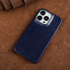 Leather Phone Case | Oil-Wax Finish | Built-In Magnetic Ring | Shock-Absorbent Protection
