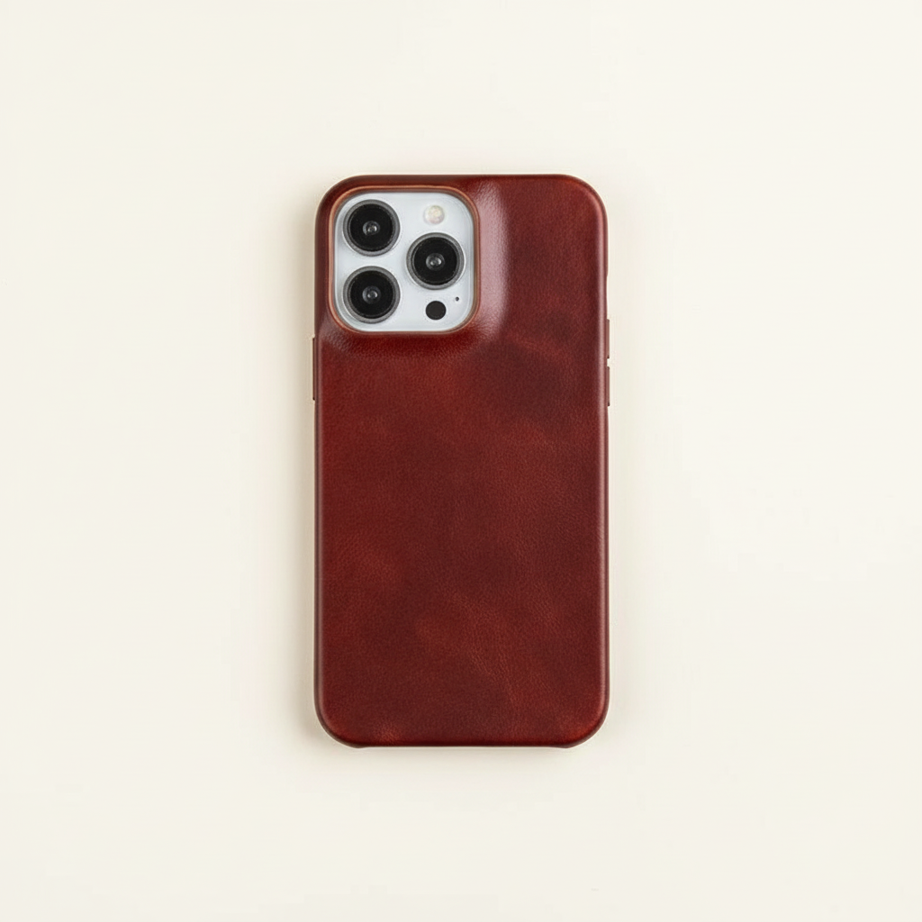 Leather Phone Case | Oil-Wax Finish | Built-In Magnetic Ring | Shock-Absorbent Protection