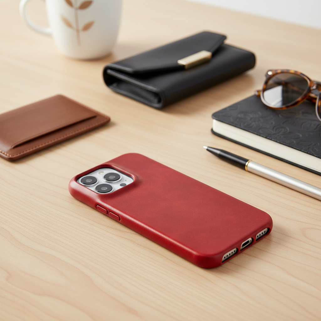 Leather Phone Case | Oil-Wax Finish | Built-In Magnetic Ring | Shock-Absorbent Protection
