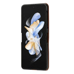 Leather Wallet Case for Galaxy Z Flip | Magnetic Closure | Card & Cash Slots | Drop Protection