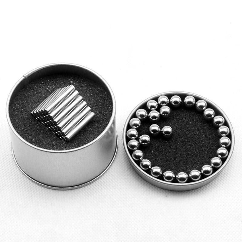 Magnetic Building Set | DIY Magnetic Sculpture Kit | Steel Balls & Magnetic Rods | Stress Relief