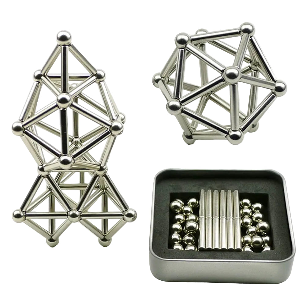 Magnetic Building Set | Steel Sticks & Balls | Creative Construction
