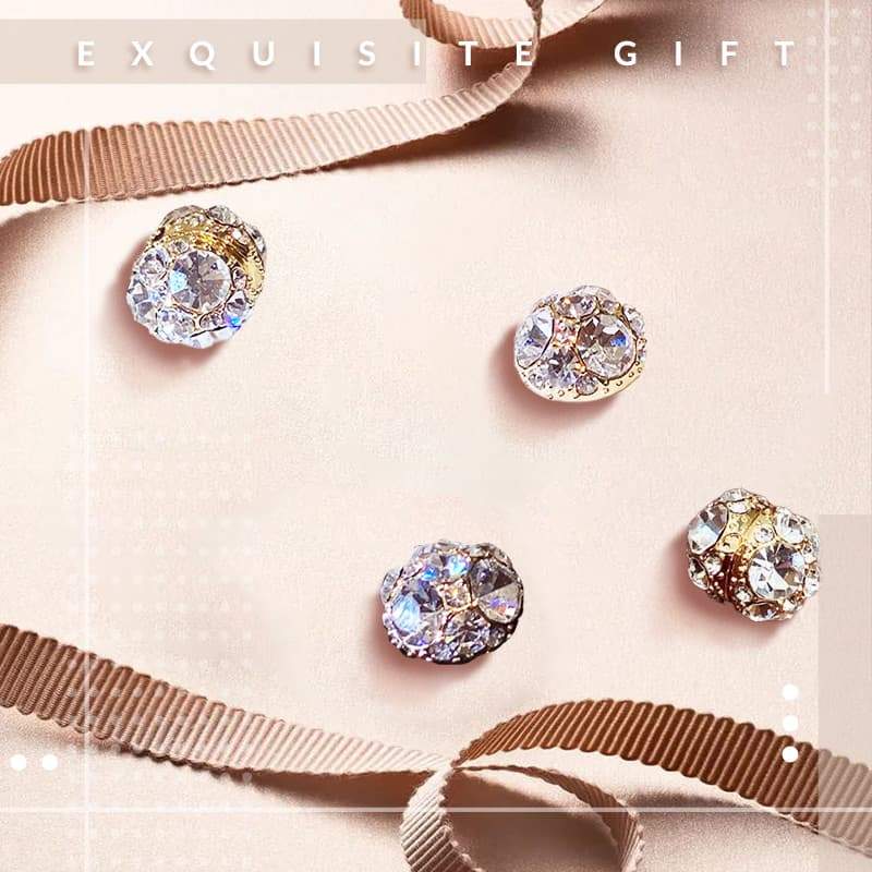 Magnetic Ear Studs | No-Piercing Magnetic Design | Gold Plated & Cubic Zirconia | Gift-Ready