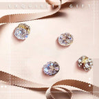 Magnetic Ear Studs | No-Piercing Magnetic Design | Gold Plated & Cubic Zirconia | Gift-Ready