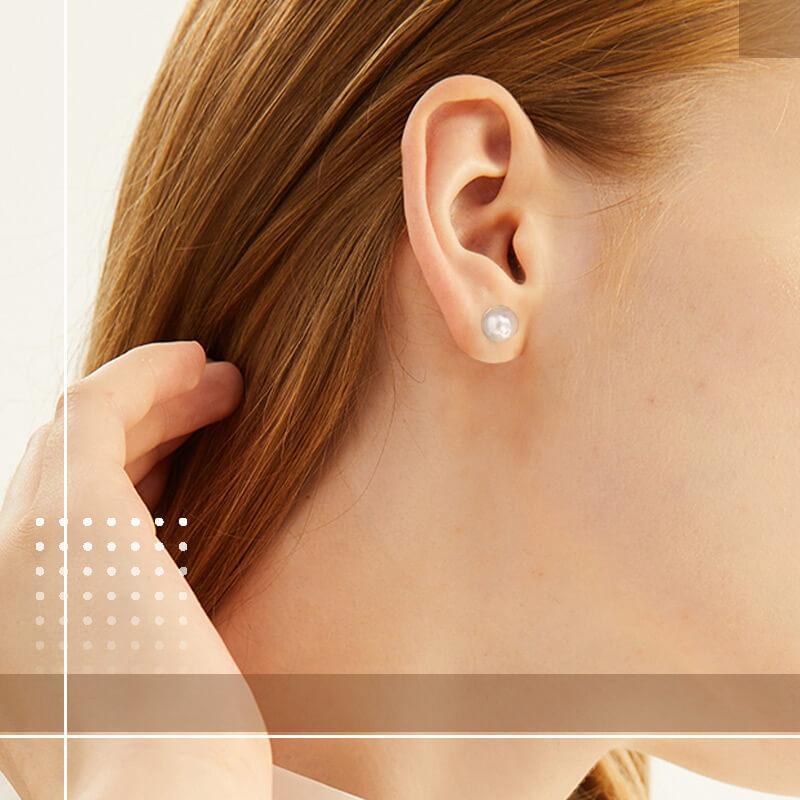 Magnetic Ear Studs | No-Piercing Magnetic Design | Gold Plated & Cubic Zirconia | Gift-Ready