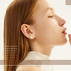 Magnetic Ear Studs | No-Piercing Magnetic Design | Gold Plated & Cubic Zirconia | Gift-Ready