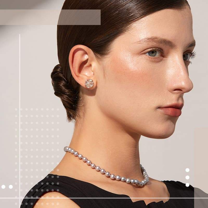 Magnetic Ear Studs | No-Piercing Magnetic Design | Gold Plated & Cubic Zirconia | Gift-Ready