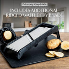 Mandoline Slicer | Adjustable Thickness & Stainless Steel Blade | Cut-Resistant Gloves