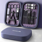 Manicure & Pedicure Kit | Professional 18-Piece Set | Stainless Steel Tools & Travel Case