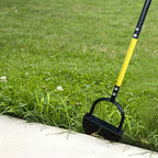 Manual Lawn Edger | Crescent Serrated Blade | Steel Head & Wooden Handle | Ergonomic Footrest
