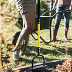 Manual Lawn Edger | Crescent Serrated Blade | Steel Head & Wooden Handle | Ergonomic Footrest
