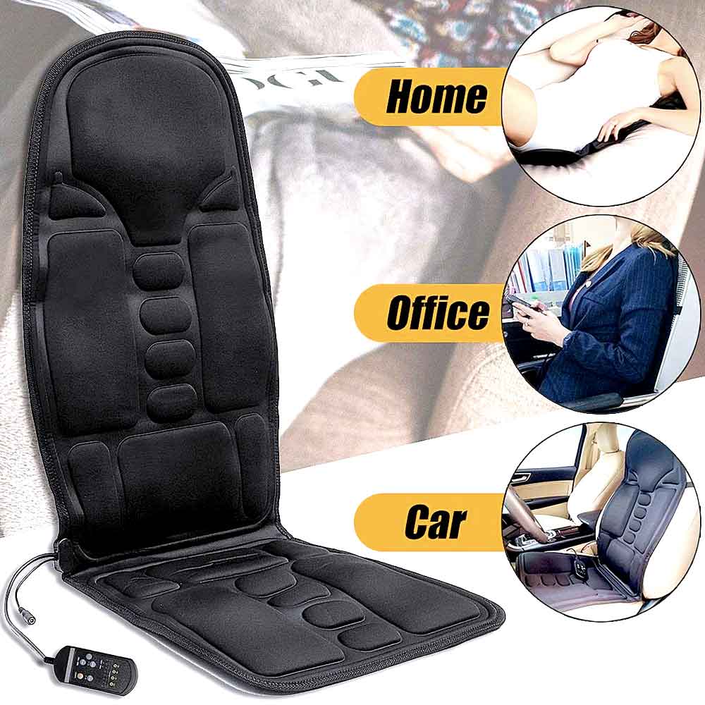Massage Chair Pad for Car & Home | 8-Mode Heated Massage | Neck, Back & Thigh Rollers