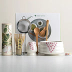 Matcha Tea Set | Sakura Floral Design | 8-Piece Ceramic Bowl & Bamboo Whisk