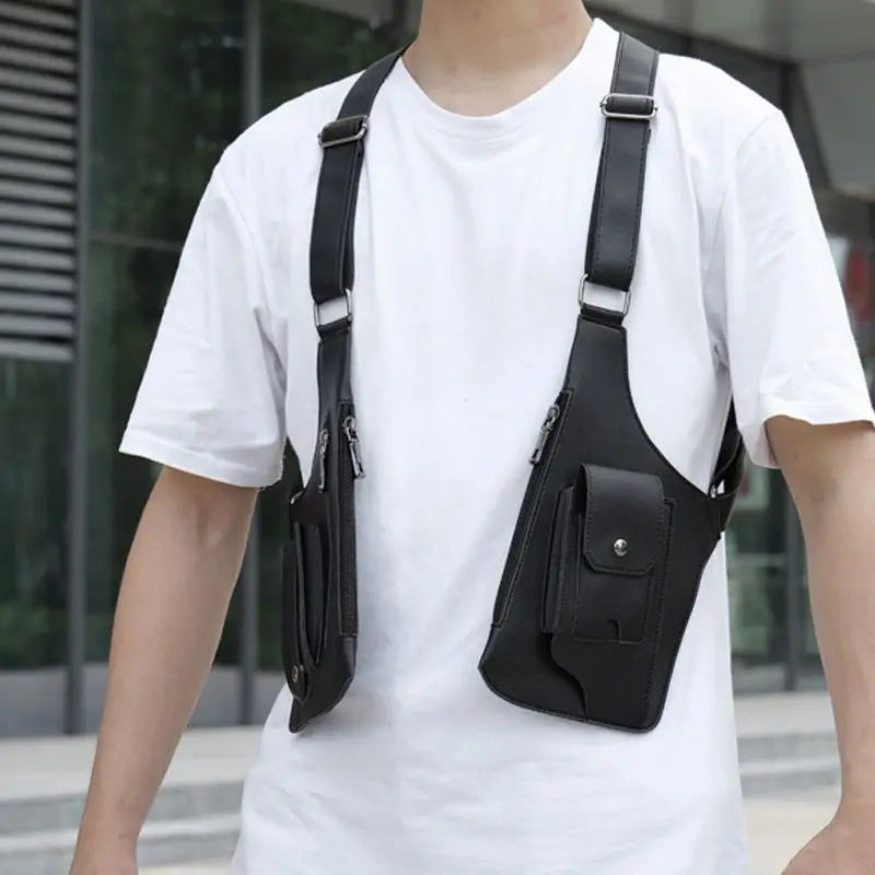 Men's Anti-Theft Shoulder Bag | Tactical & Ergonomic Strap | Water-Resistant Faux Leather