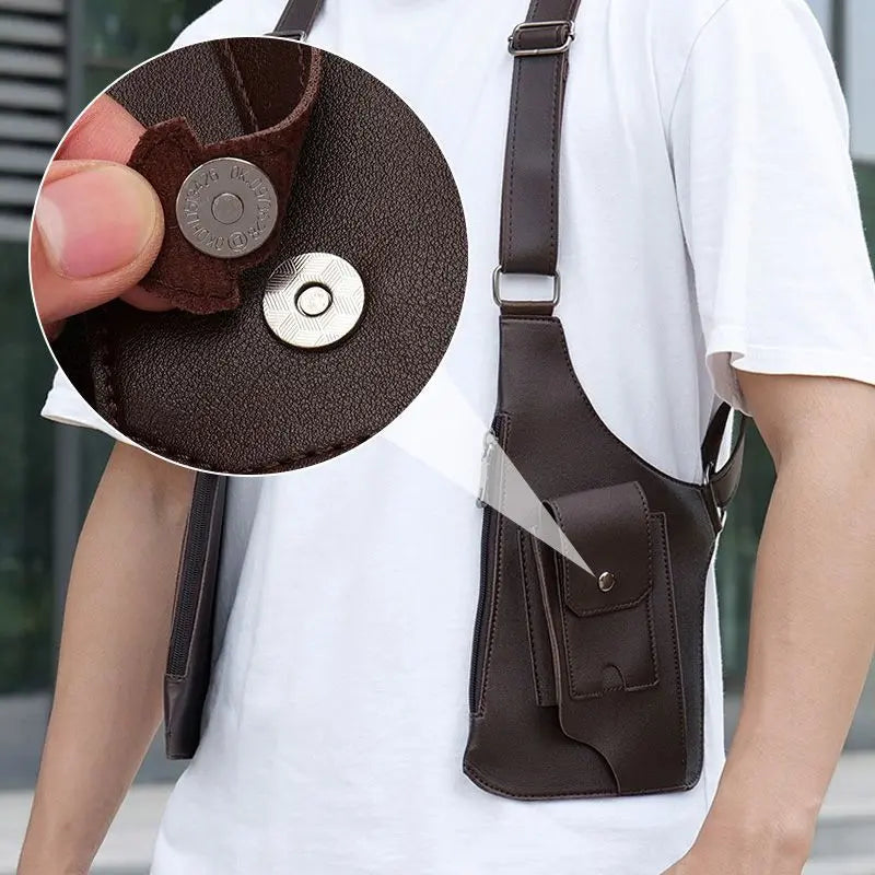 Men's Anti-Theft Shoulder Bag | Water-Resistant | Multiple Compartments | Travel-Ready