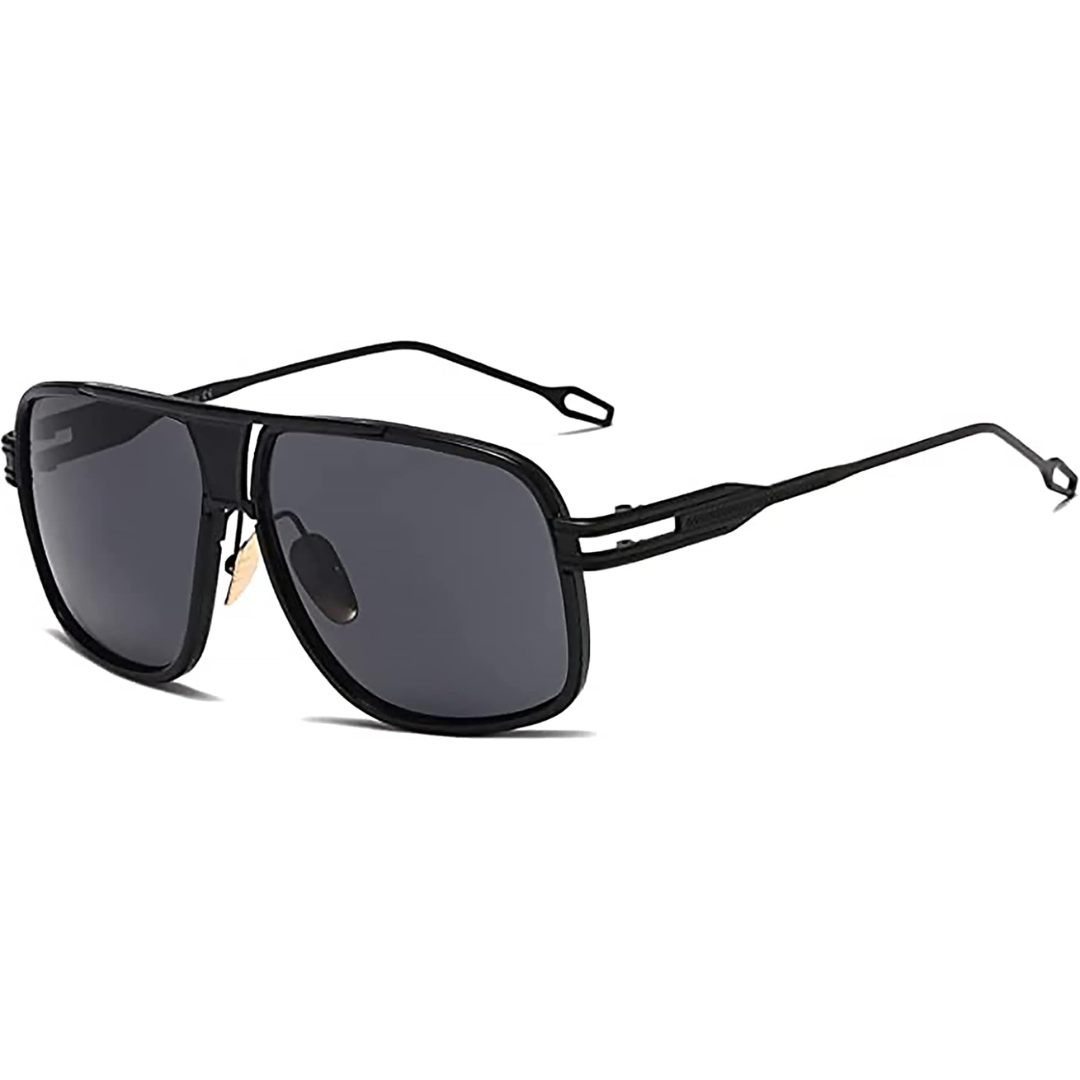 Men's Aviator Sunglasses | 100% UV Protection | Lightweight Metal Frame | Protective Case Included