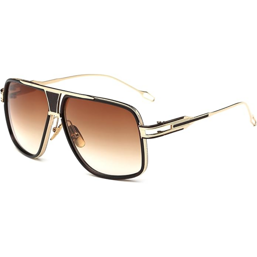 Men's Aviator Sunglasses | 100% UV Protection | Lightweight Metal Frame | Protective Case Included