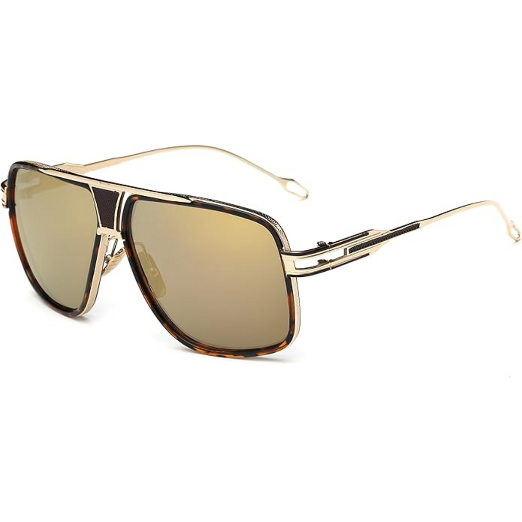 Men's Aviator Sunglasses | 100% UV Protection | Lightweight Metal Frame | Protective Case Included