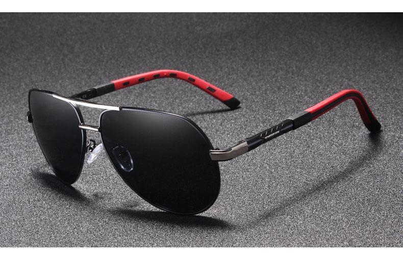 Men's Aviator Sunglasses | Polarized UV400 Lens | Lightweight Aluminum Frame