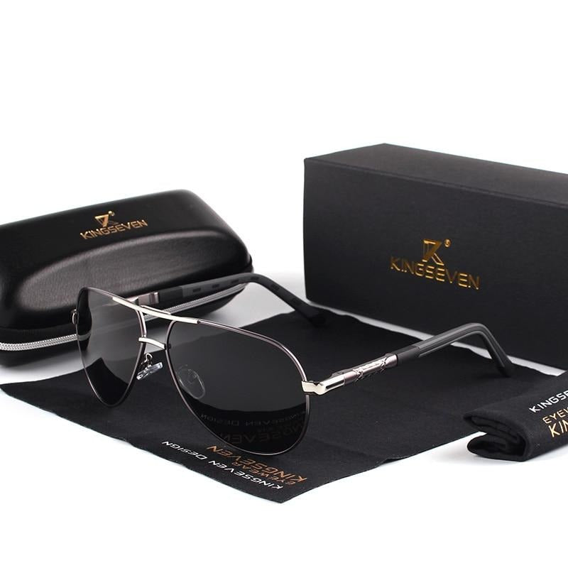 Men's Aviator Sunglasses | Polarized UV400 Lens | Lightweight Aluminum Frame