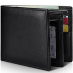 Men's Bifold Wallet | Slim Genuine Leather | RFID Blocking & 13 Card Slots