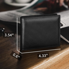 Men's Bifold Wallet | Slim Genuine Leather | RFID Blocking & 13 Card Slots