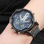 Men's Chronograph Watch | Quartz Movement | Stainless Steel Case | 50mm Dial
