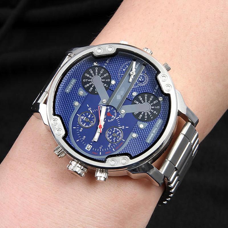 Men's Chronograph Watch | Quartz Movement | Stainless Steel Case | 50mm Dial