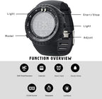 Men's Digital Sports Watch | Tactical Design | Waterproof & Shock-Resistant with LED Backlight