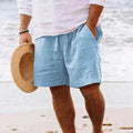 Men's Drawstring Shorts | Breathable Linen Fabric | Relaxed Fit | Durable Design