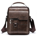 Men's Leather Shoulder Bag | Classic Vintage Design | Genuine Leather & Organizer Compartments