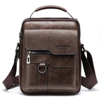 Men's Leather Shoulder Bag | Classic Vintage Design | Genuine Leather & Organizer Compartments