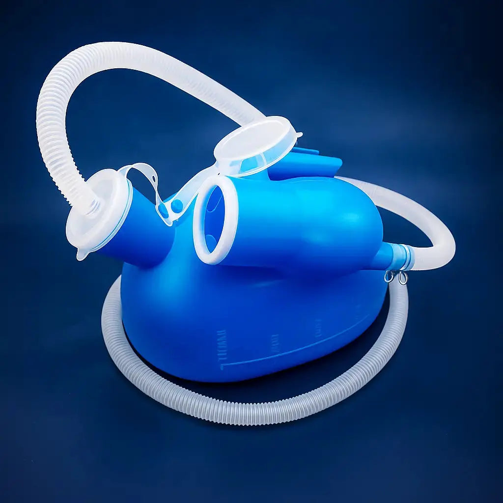 Men's Portable Urinal | Removable Hose & Leak-Seal Lid | 2L Capacity & Measuring Scale