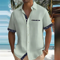 Men's Short-Sleeve Button-Up Shirt | Breathable Lightweight | Contrast-Trim Pocket | Comfortable Fit