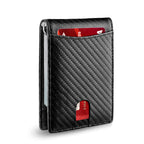 Men's Slim Wallet | RFID-Blocking Money Clip | Genuine Leather | Front-Pocket Carry