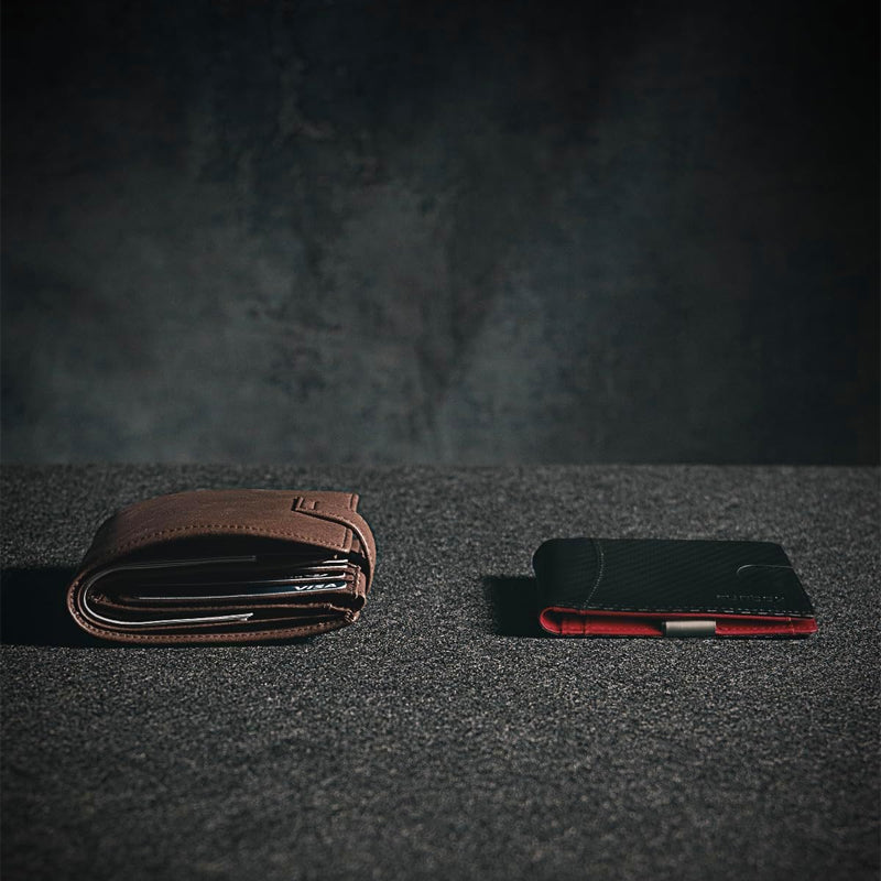 Men's Slim Wallet | RFID-Blocking Money Clip | Genuine Leather | Front-Pocket Carry