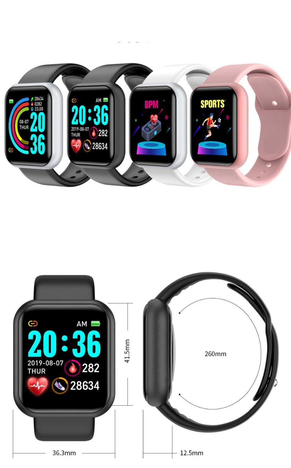 Men's Smartwatch | Fitness & Health Tracker | Heart Rate, Blood Pressure & Blood Oxygen Monitoring