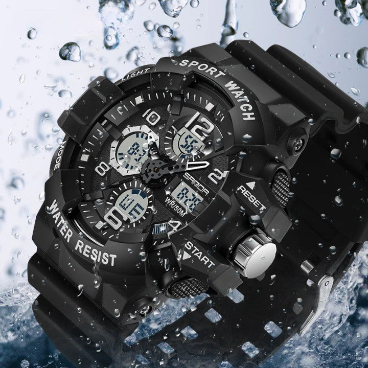 Men's Tactical Digital Watch | Heavy-Duty Waterproof | Resin Band