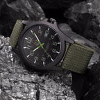 Men's Tactical Watch | Waterproof 50m & Shock-Resistant | Stainless Steel Case & Silicone Band