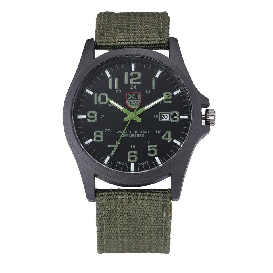 Men's Tactical Watch | Waterproof 50m & Shock-Resistant | Stainless Steel Case & Silicone Band