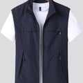 Men's Vest | Stand Collar Full-Zip | Breathable Quick-Dry Fabric | Lightweight