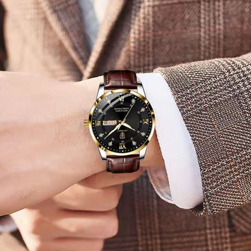 Men's Watch | Luminous Dial | Stainless Steel Case | Water-Resistant