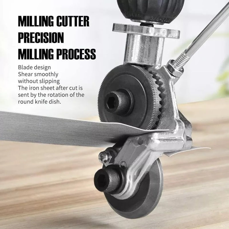 Metal Cutting Attachment for Drill | Heavy-Duty Cutter | Hardened Steel Blades | Precise Alignment