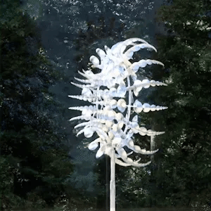 Metal Garden Wind Spinner | Round Multi-Blade Kinetic | 31cm Diameter Telescopic Pole